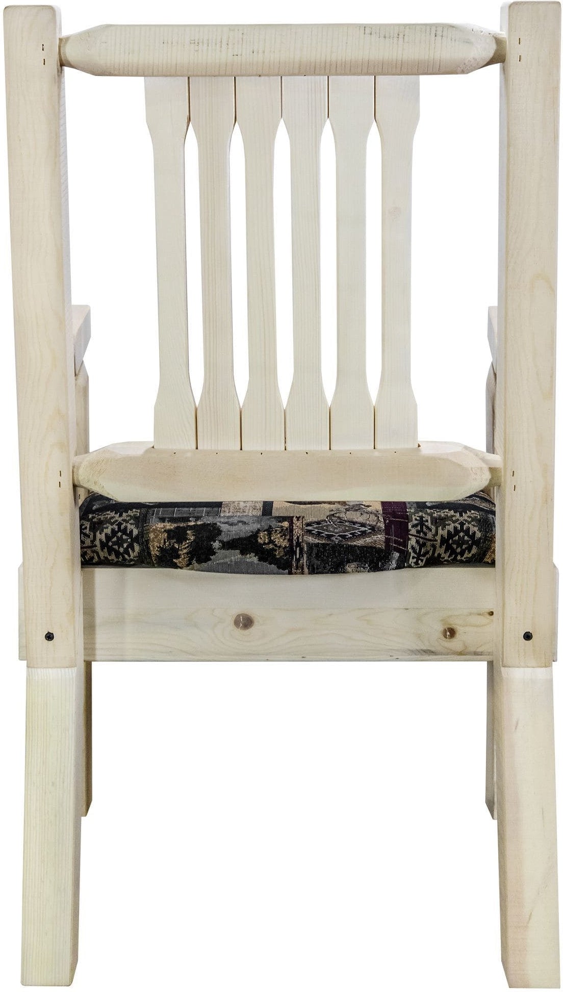 Montana Woodworks Homestead Kollektion Kapitänsstuhl mit Polstersitz - Klarer Lack Finish