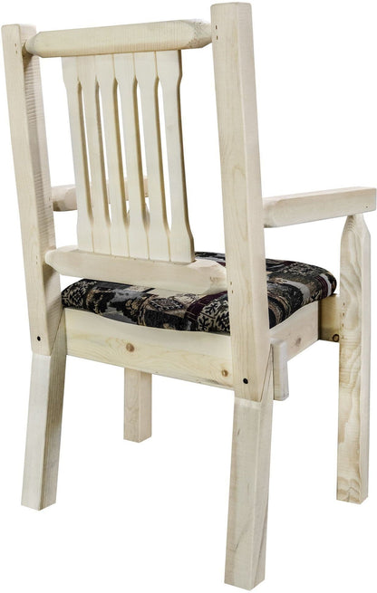 Montana Woodworks Homestead Kollektion Kapitänsstuhl mit Polstersitz - Bereit zum Abschluss