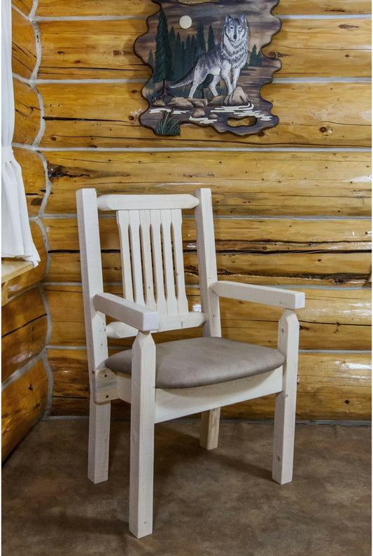 Montana Woodworks Homestead Kollektion Kapitänsstuhl mit Polstersitz - Bereit zum Abschluss
