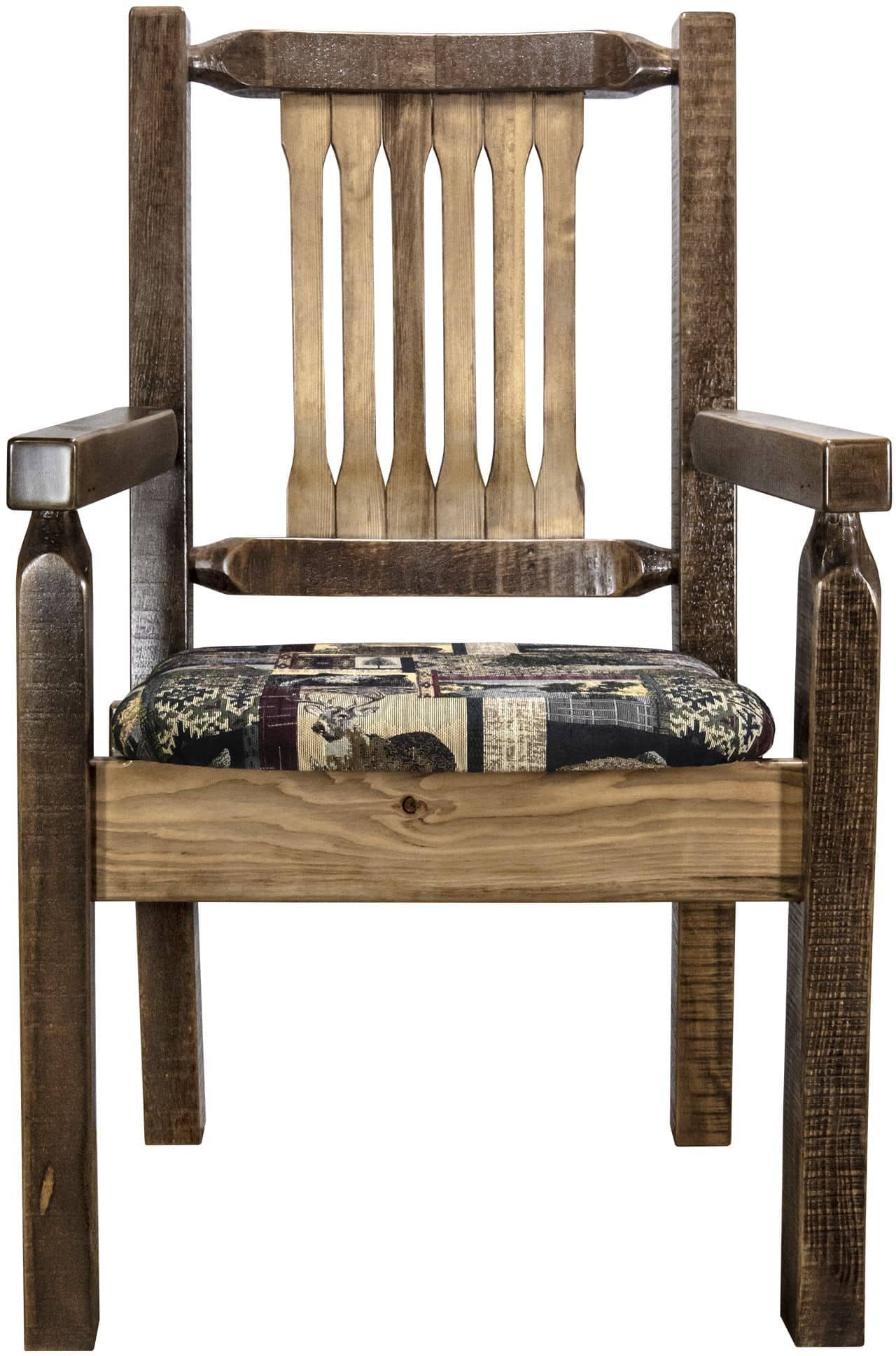 Montana Woodworks Homestead Kollektion Kapitänsstuhl mit Polstersitz - Flecken & Klarer Lacquer Finish