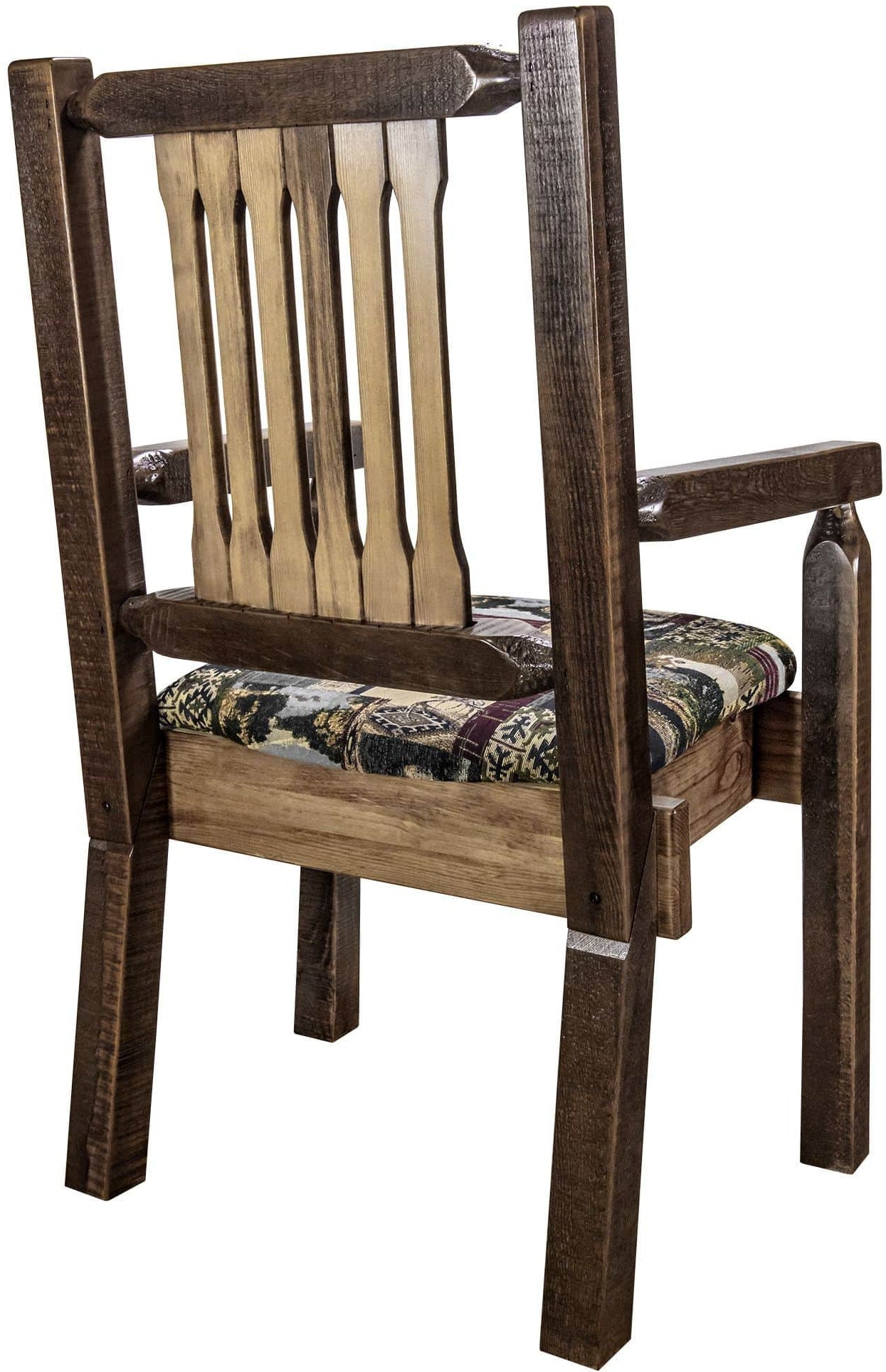 Montana Woodworks Homestead Kollektion Kapitänsstuhl mit Polstersitz - Flecken & Klarer Lacquer Finish