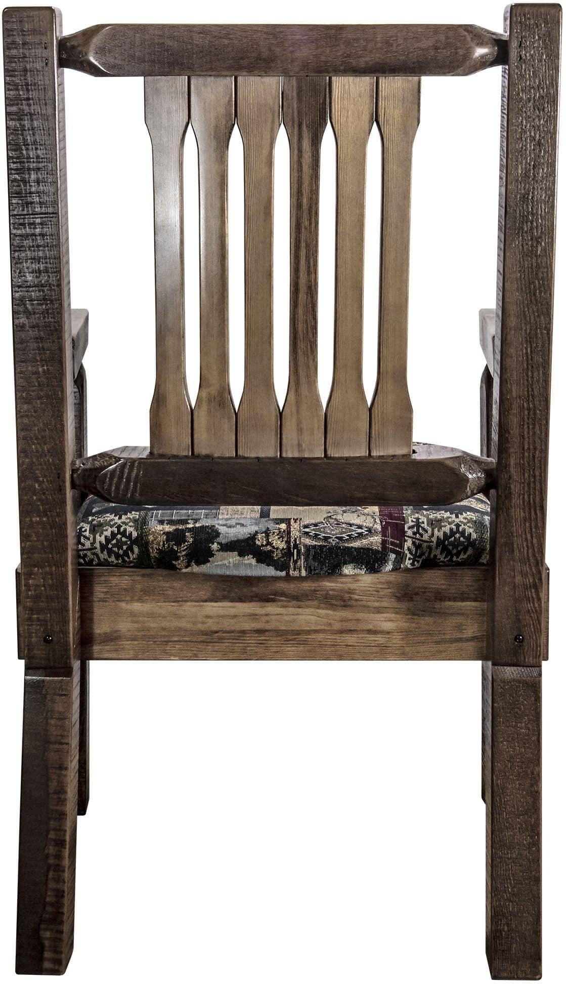 Montana Woodworks Homestead Kollektion Kapitänsstuhl mit Polstersitz - Flecken & Klarer Lacquer Finish
