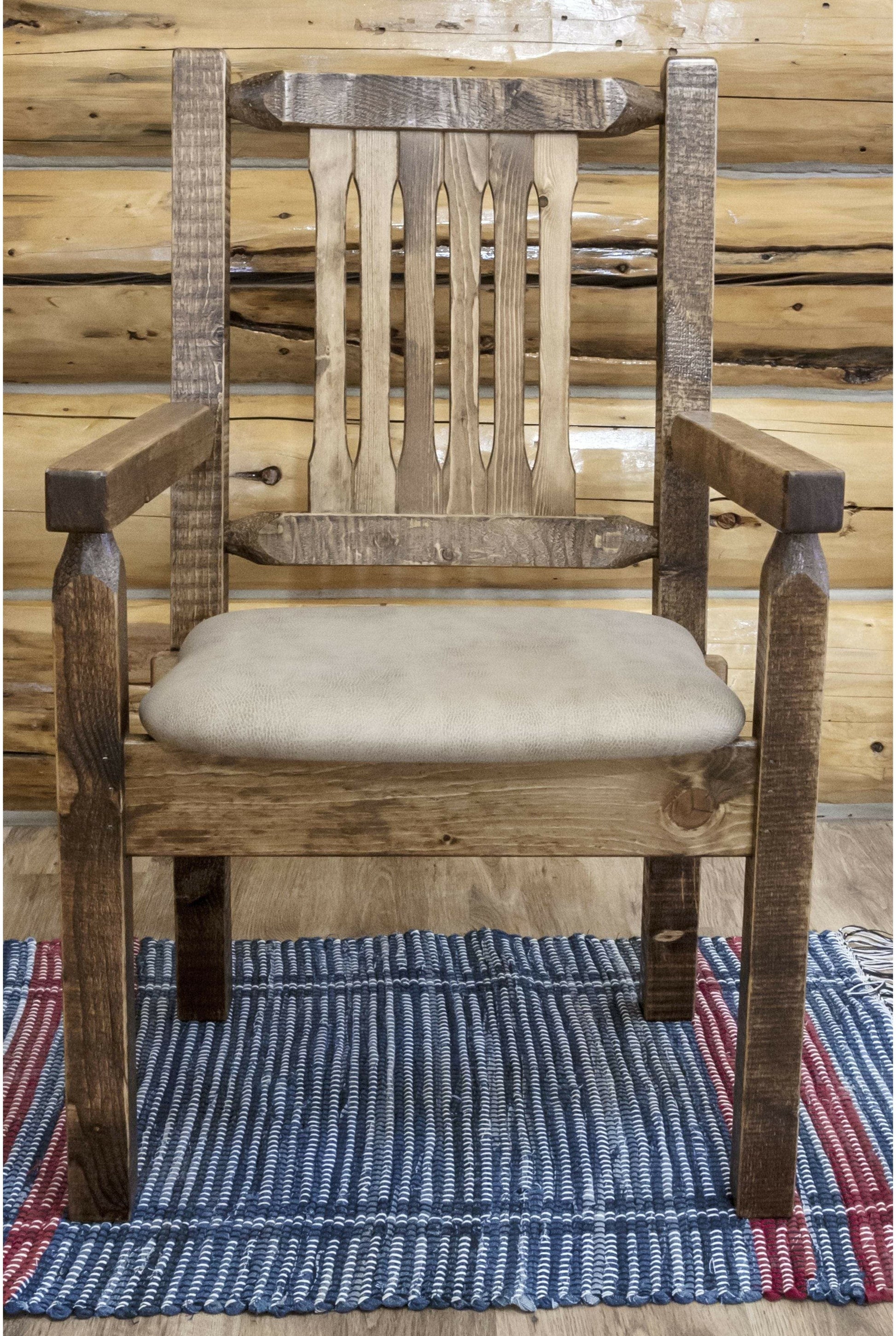 Montana Woodworks Homestead Kollektion Kapitänsstuhl mit Polstersitz - Flecken & Klarer Lacquer Finish