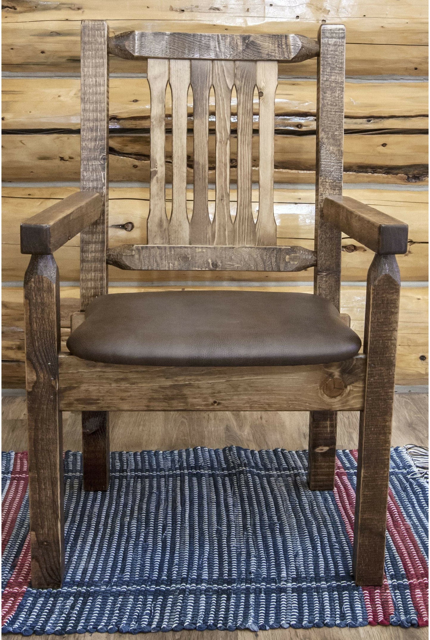 Montana Woodworks Homestead Kollektion Kapitänsstuhl mit Polstersitz - Flecken & Klarer Lacquer Finish