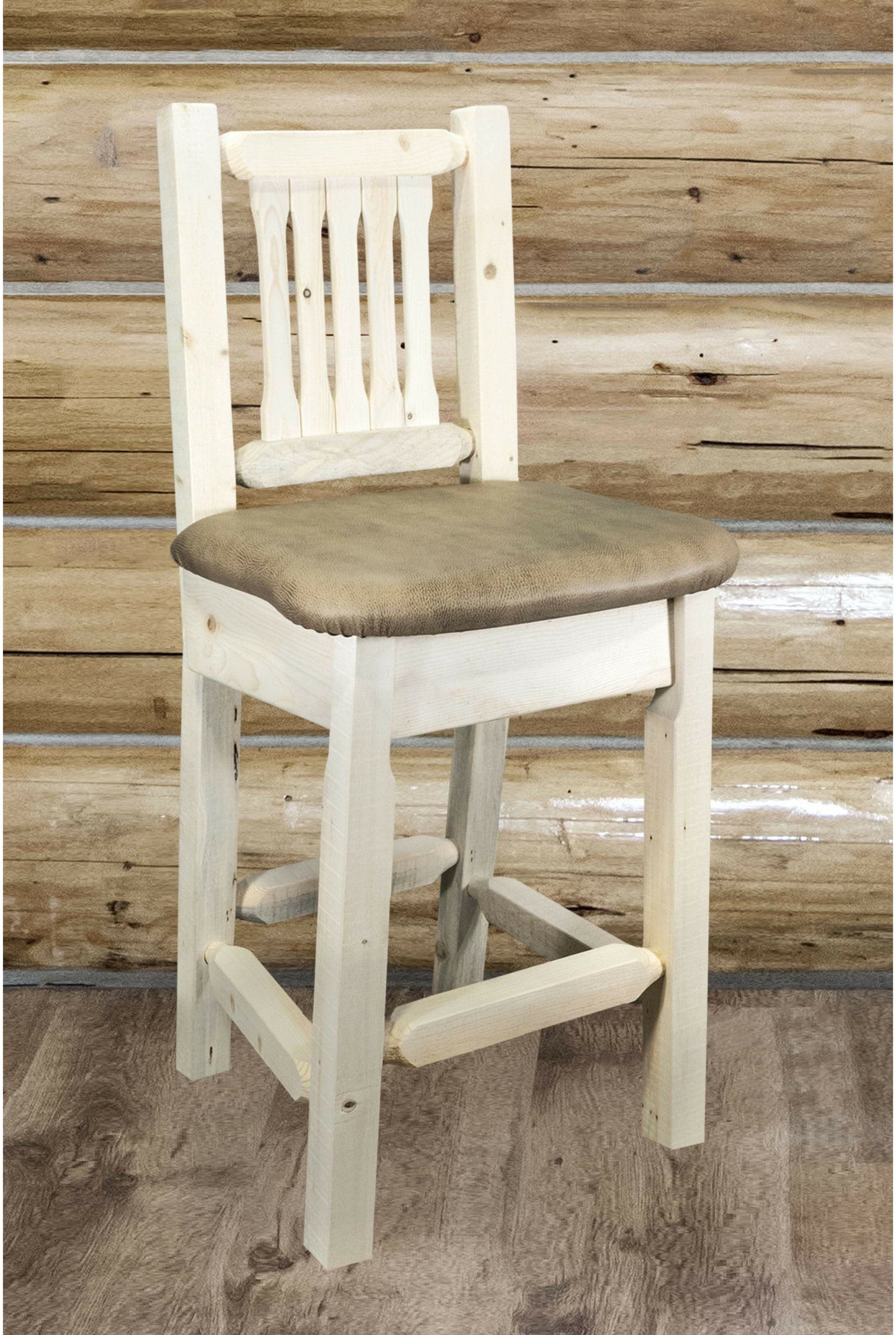 Montana Woodworks Homestead Kollektion Counter Height Barshocker mit Rücken