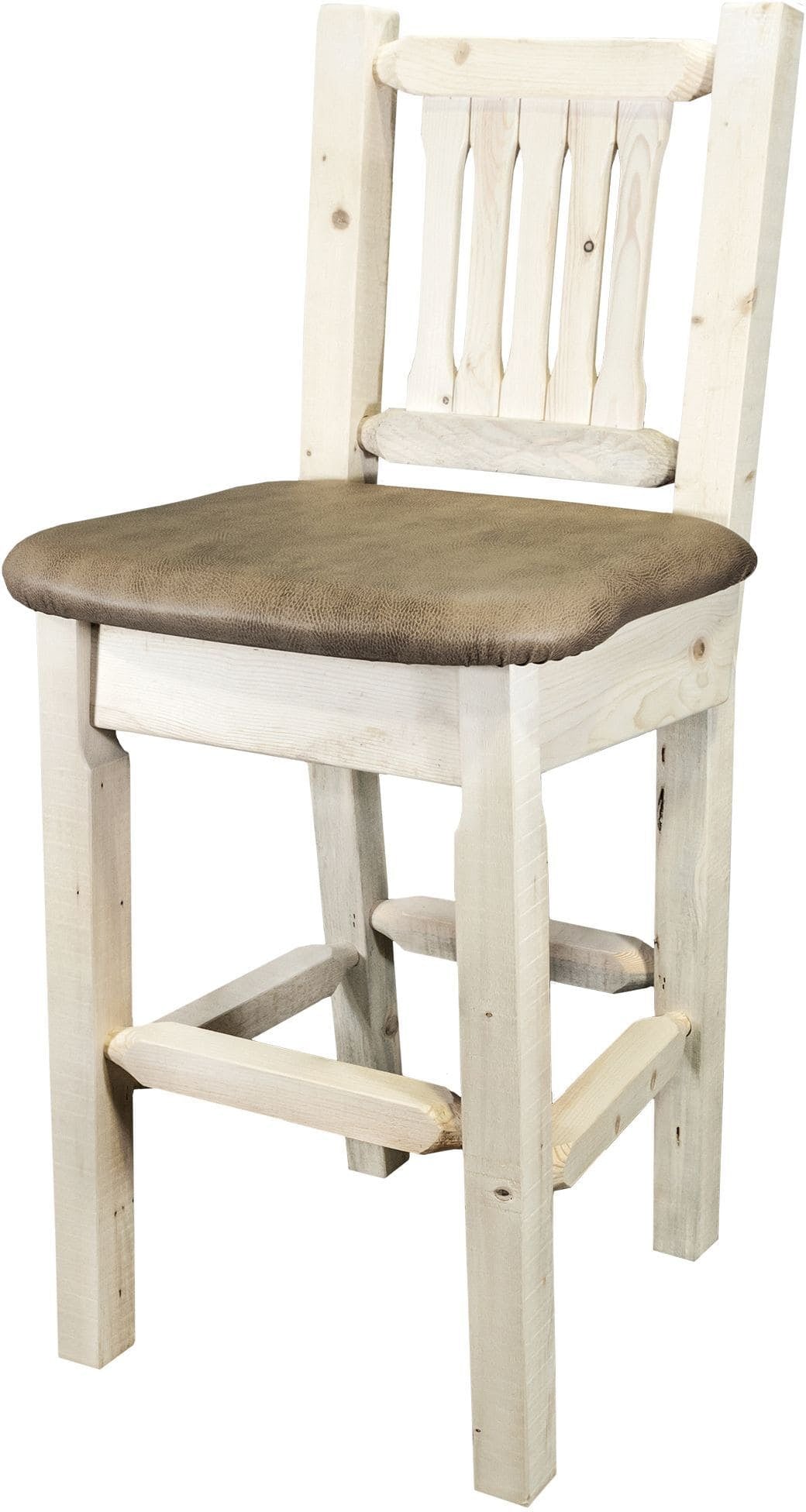 Montana Woodworks Homestead Kollektion Counter Height Barshocker mit Rücken
