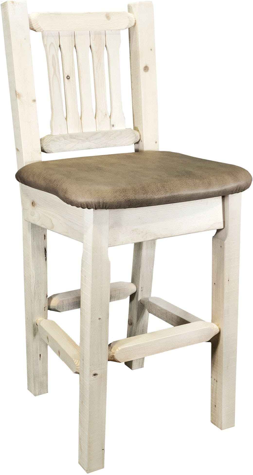 Montana Woodworks Homestead Kollektion Counter Height Barshocker mit Rücken