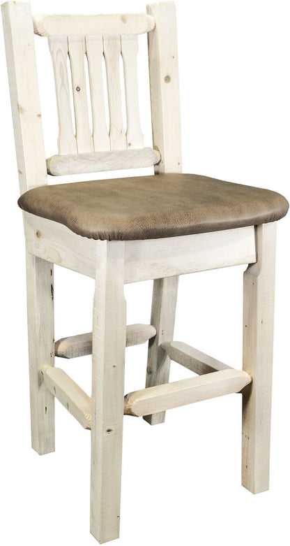 Montana Woodworks Homestead Kollektion Counter Height Barshocker mit Rücken