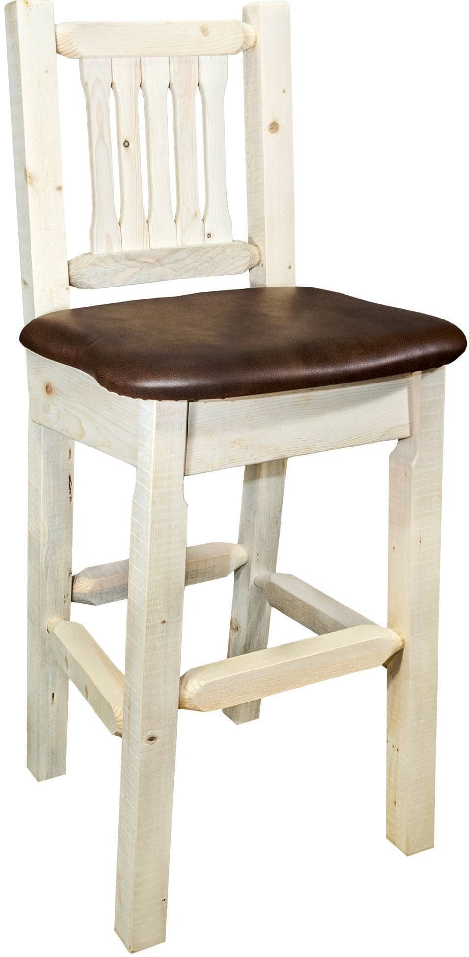 Montana Woodworks Homestead Kollektion Counter Height Barshocker mit Rücken