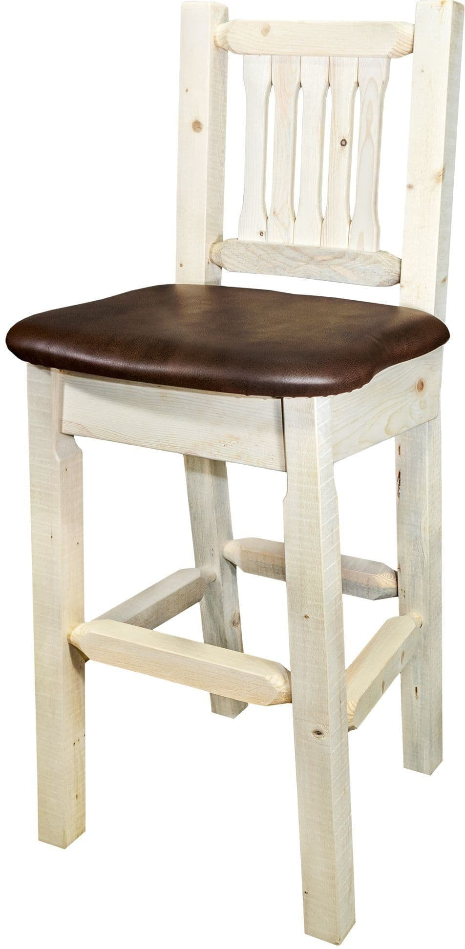 Montana Woodworks Homestead Kollektion Counter Height Barshocker mit Rücken