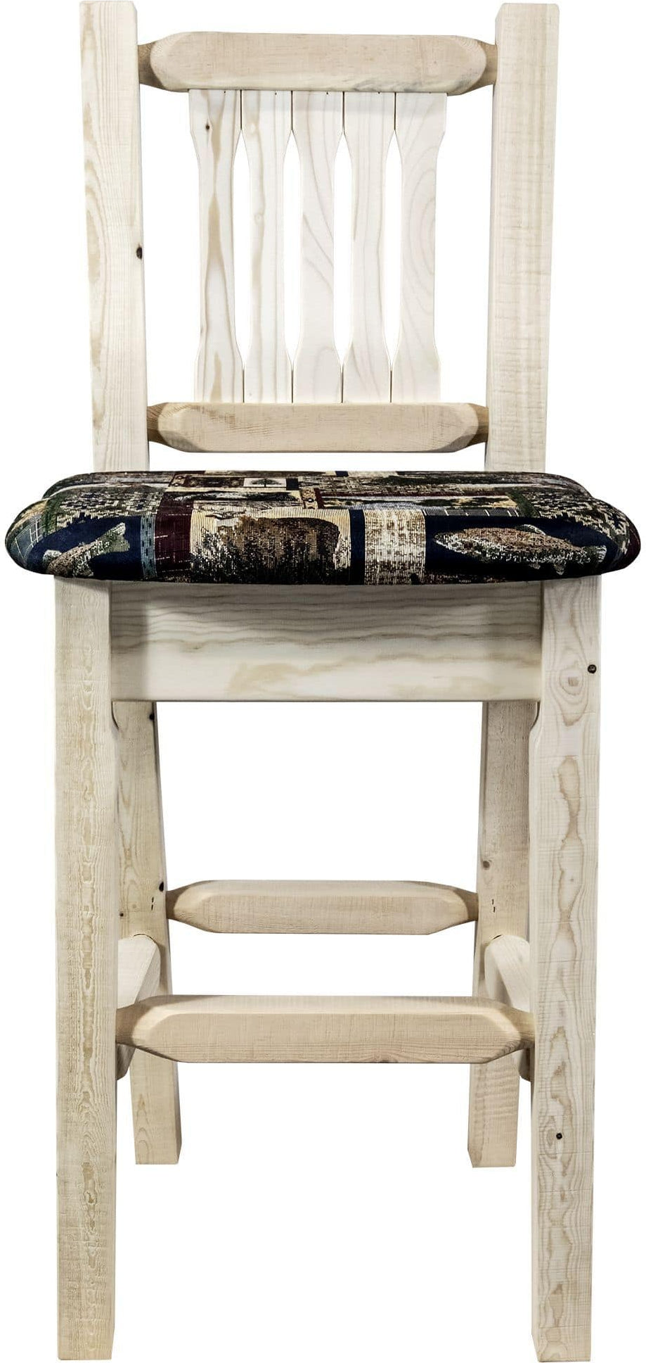 Montana Woodworks Homestead Kollektion Counter Height Barshocker mit Rücken