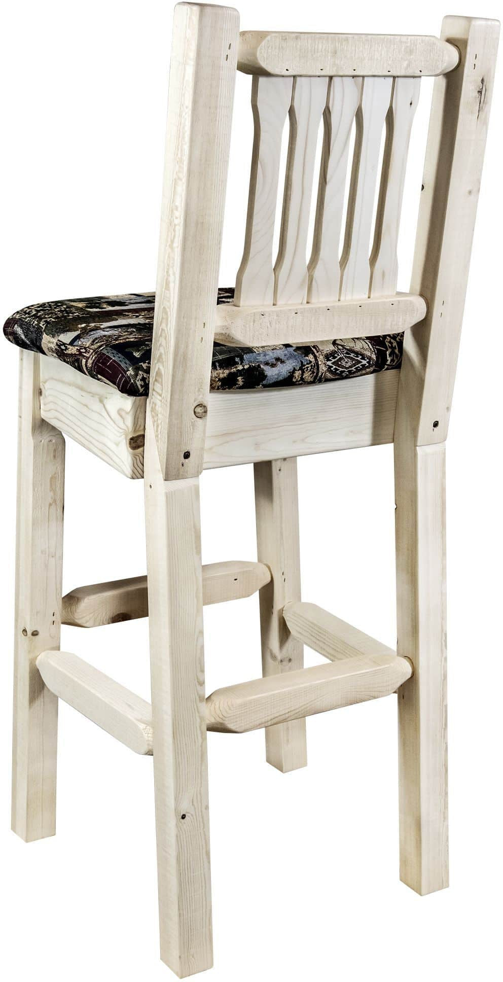 Montana Woodworks Homestead Kollektion Counter Height Barshocker mit Rücken