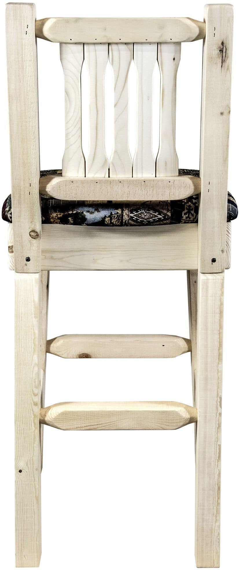 Montana Woodworks Homestead Kollektion Counter Height Barshocker mit Rücken