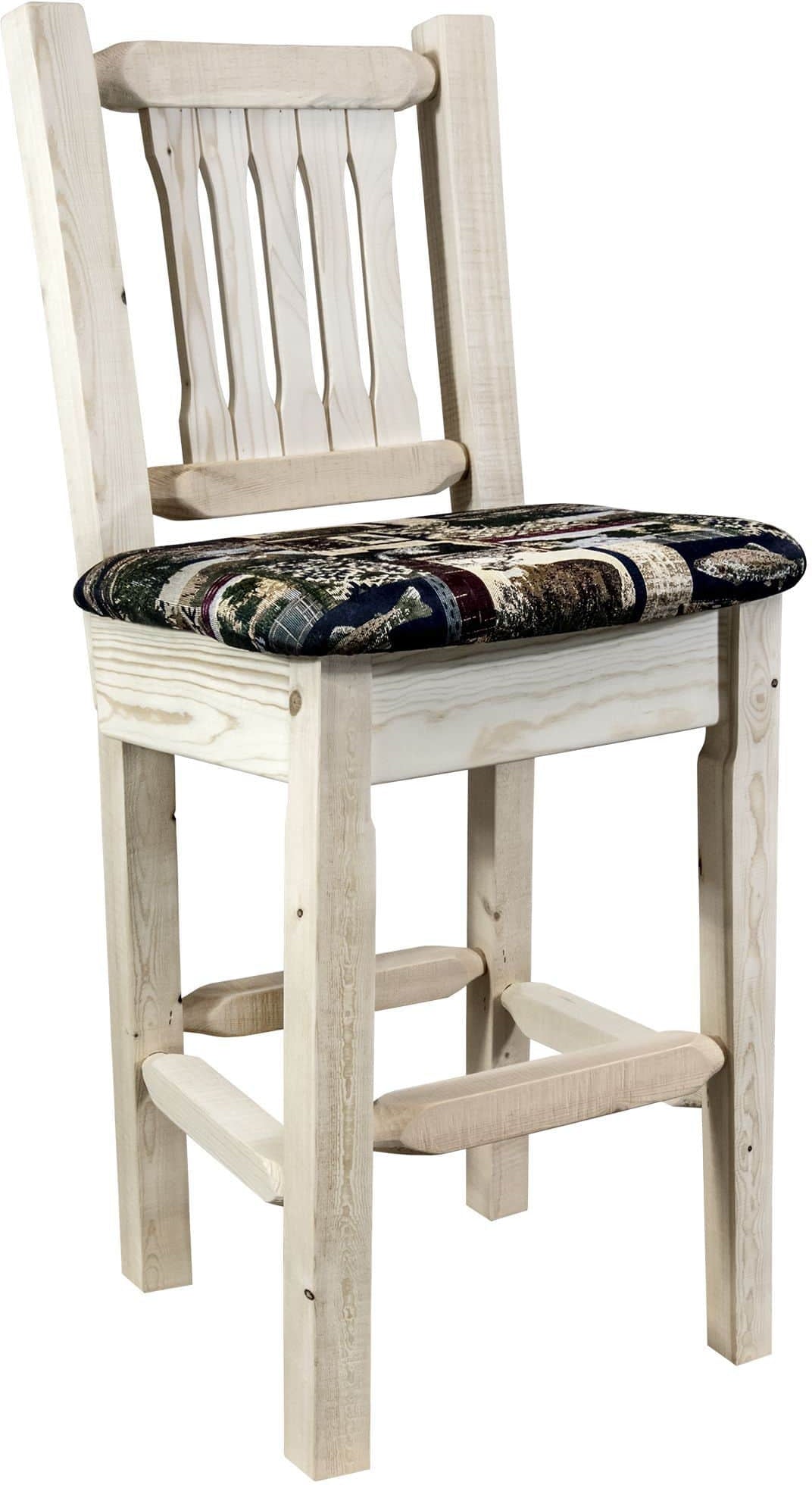 Montana Woodworks Homestead Kollektion Counter Height Barshocker mit Rücken