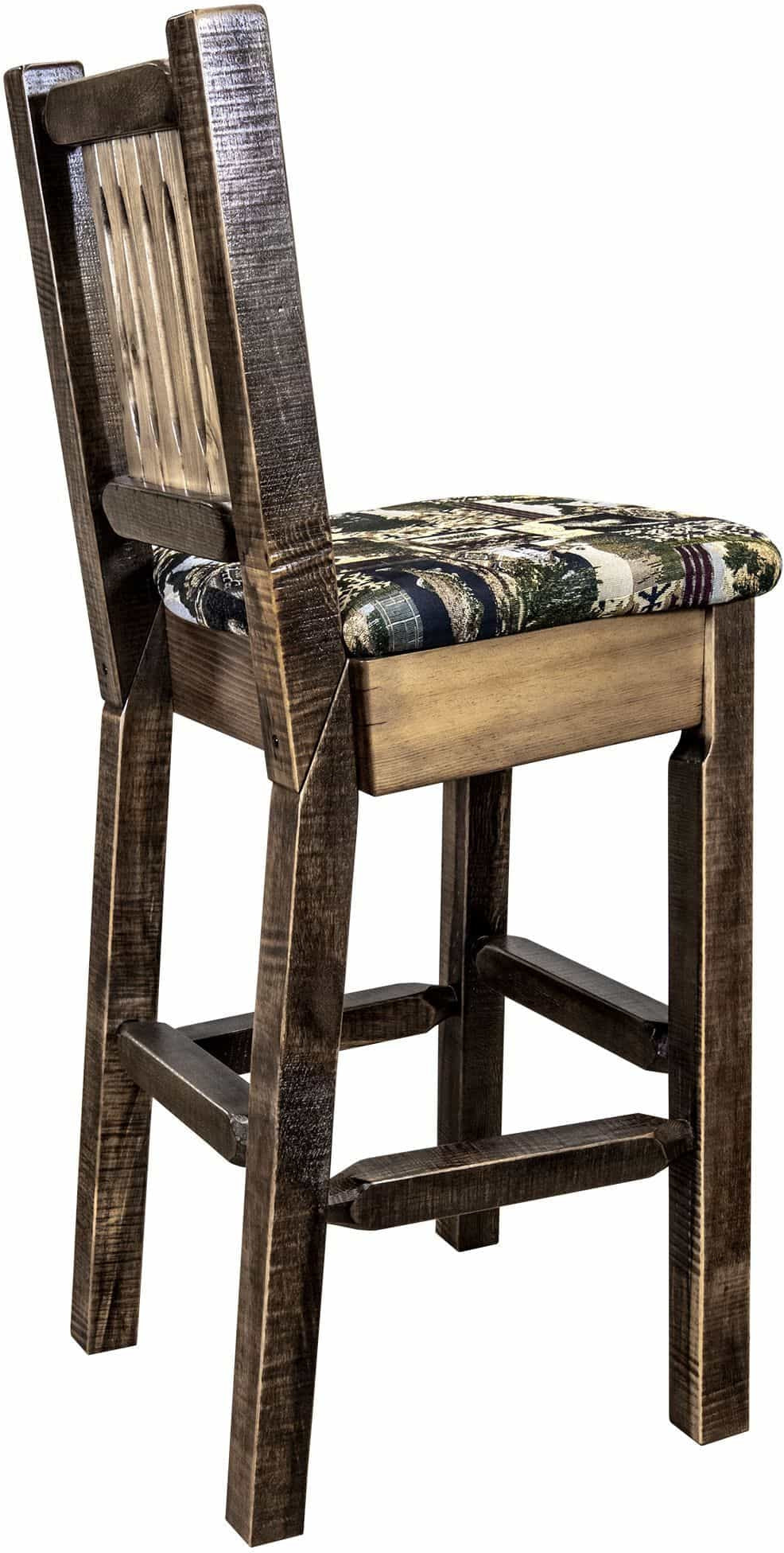 Montana Woodworks Homestead Kollektion Counter Height Barshocker mit Rücken