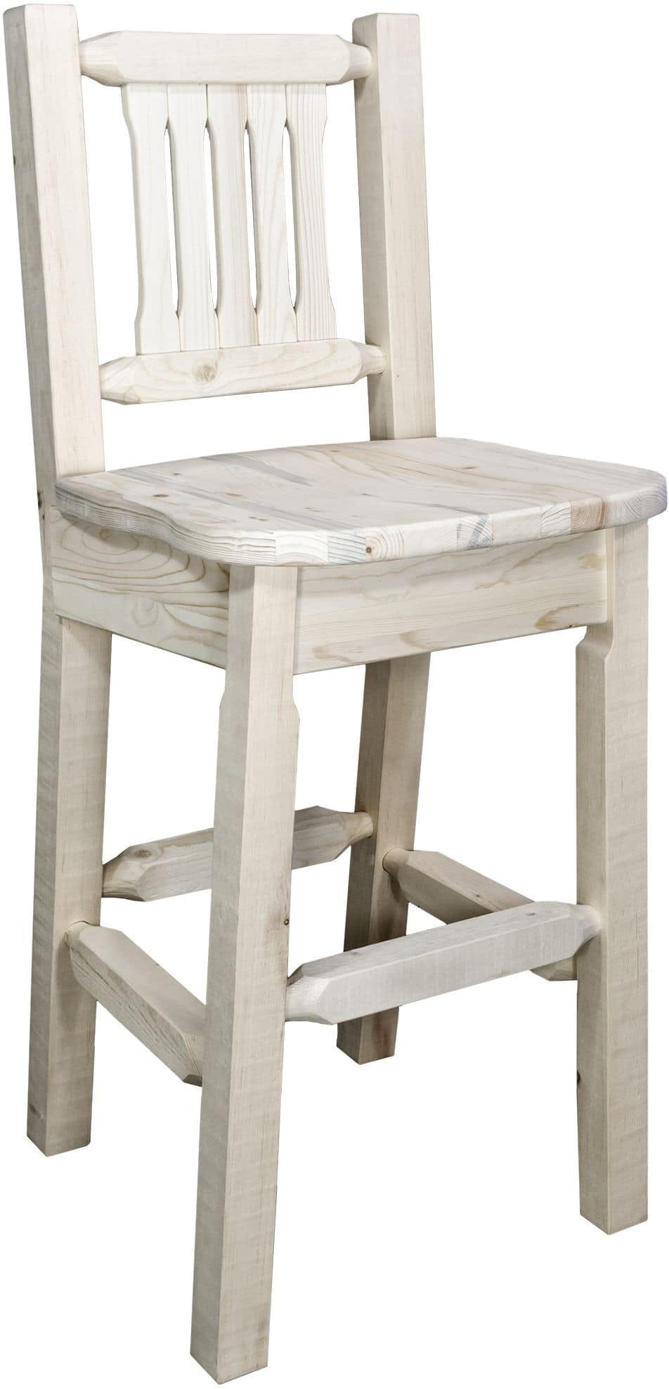 Montana Woodworks Homestead Kollektion Counter Height Barshocker mit Rücken