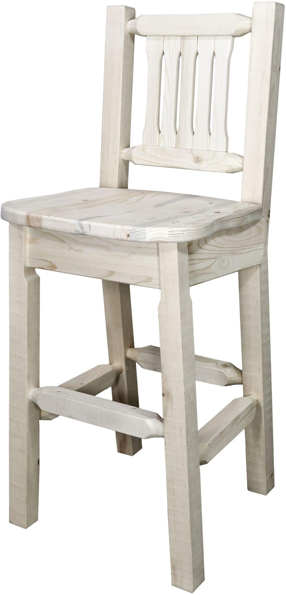 Montana Woodworks Homestead Kollektion Counter Height Barshocker mit Rücken