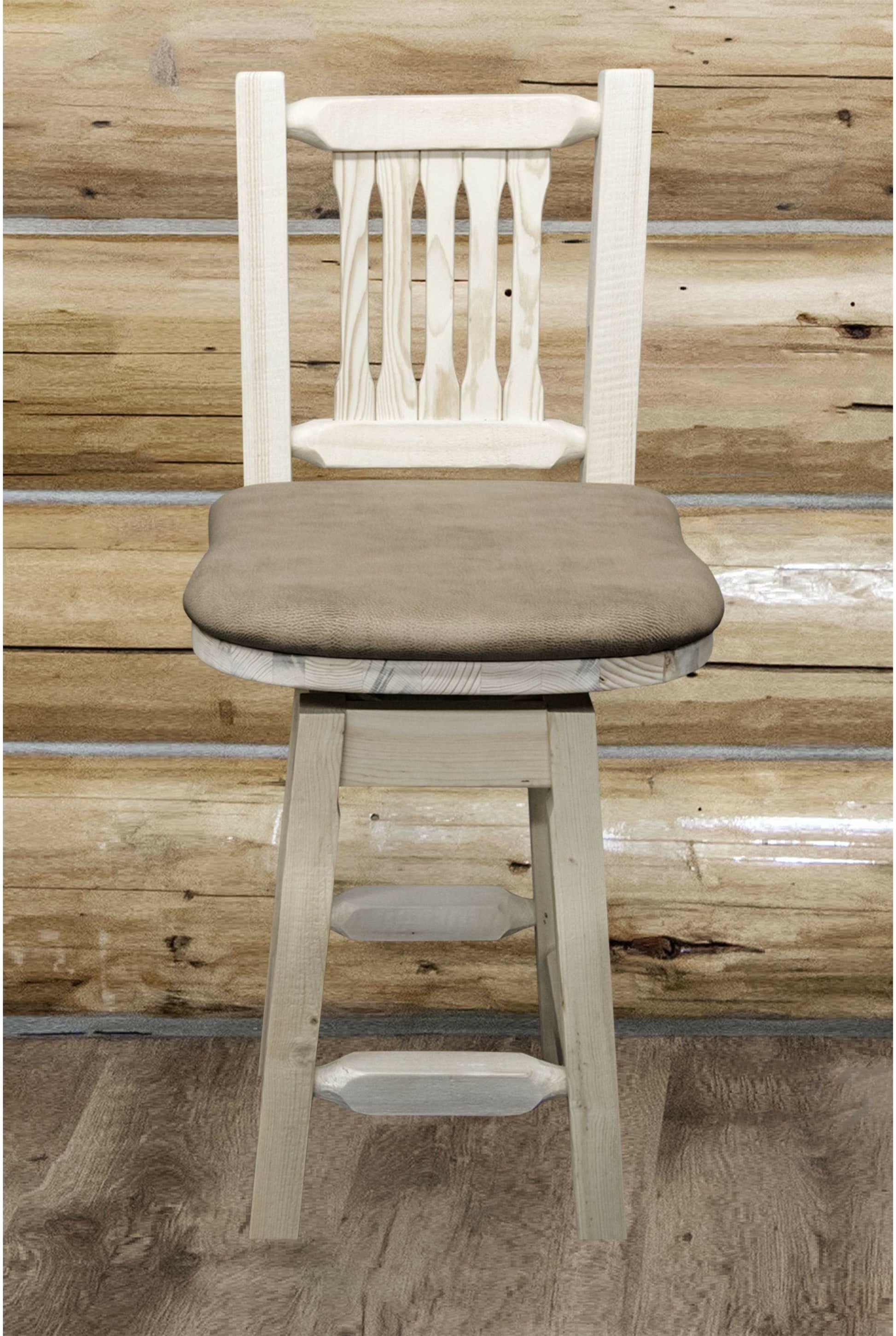 Montana Woodworks Homestead Kollektion Counter Height Barshocker mit Back & Swivel