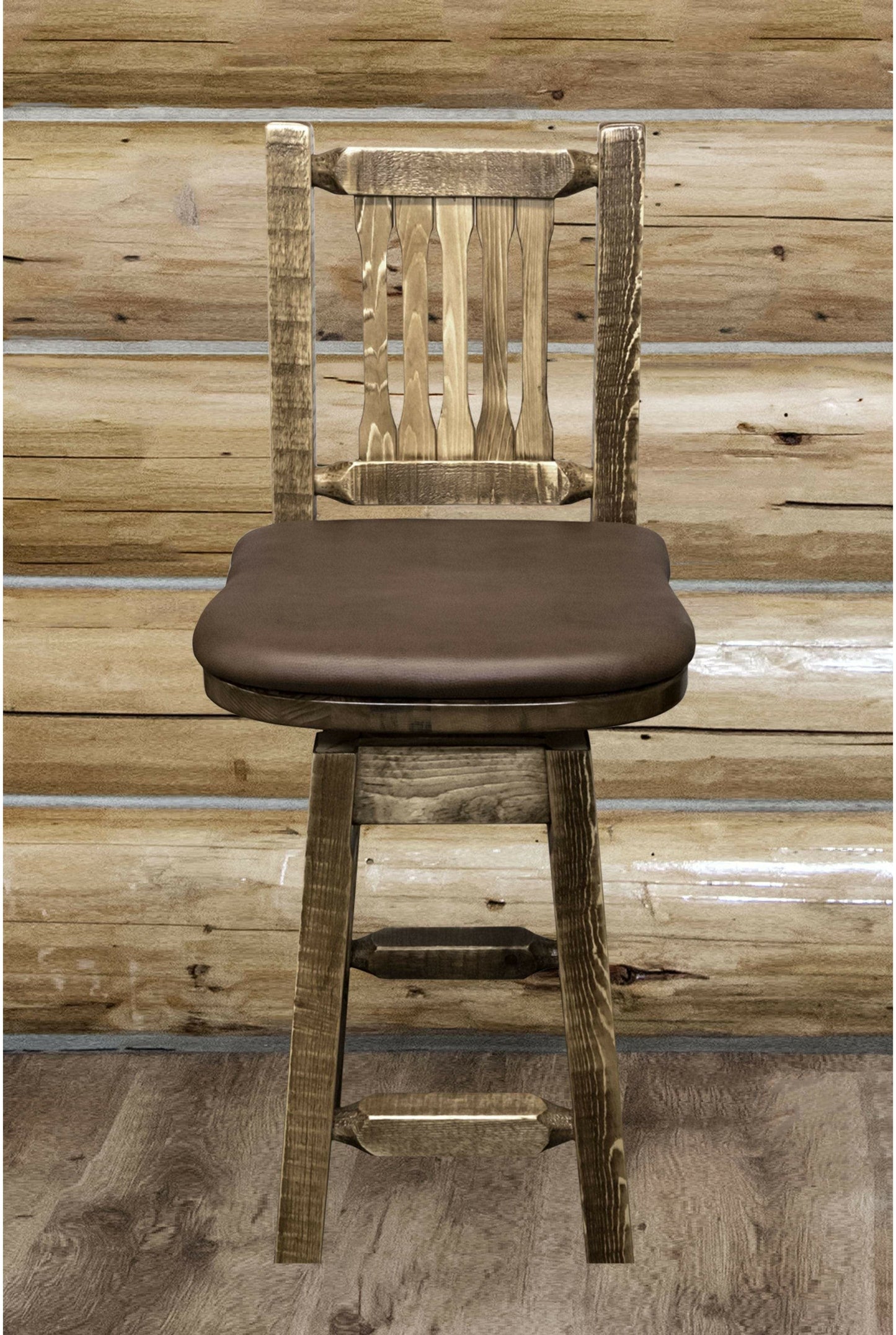 Montana Woodworks Homestead Kollektion Counter Height Barshocker mit Back & Swivel