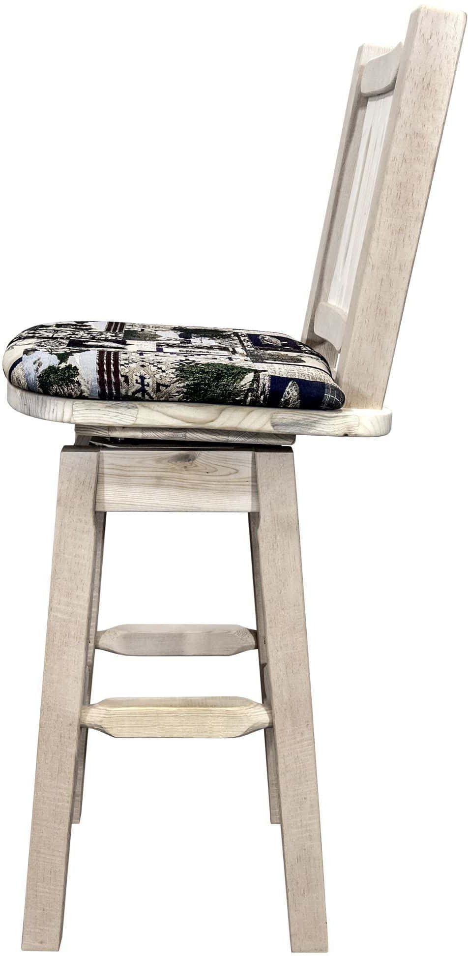 Montana Woodworks Homestead Kollektion Counter Height Barshocker mit Back & Swivel