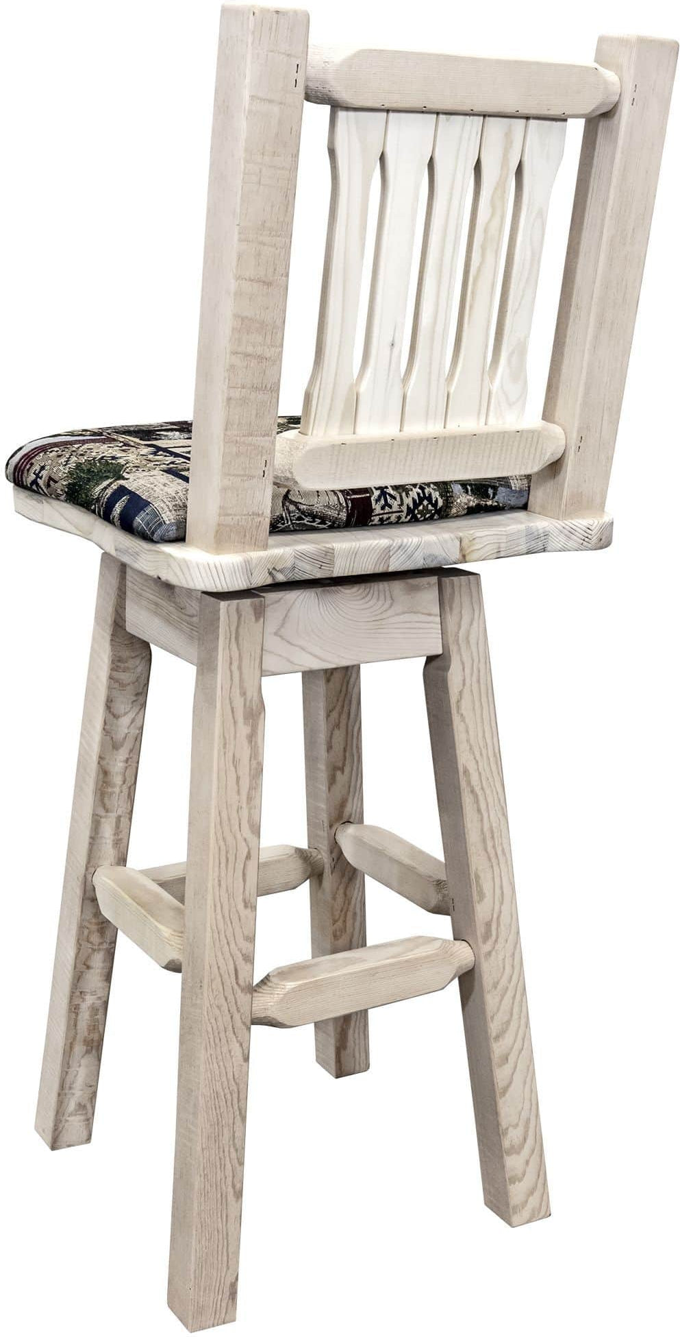 Montana Woodworks Homestead Kollektion Counter Height Barshocker mit Back & Swivel