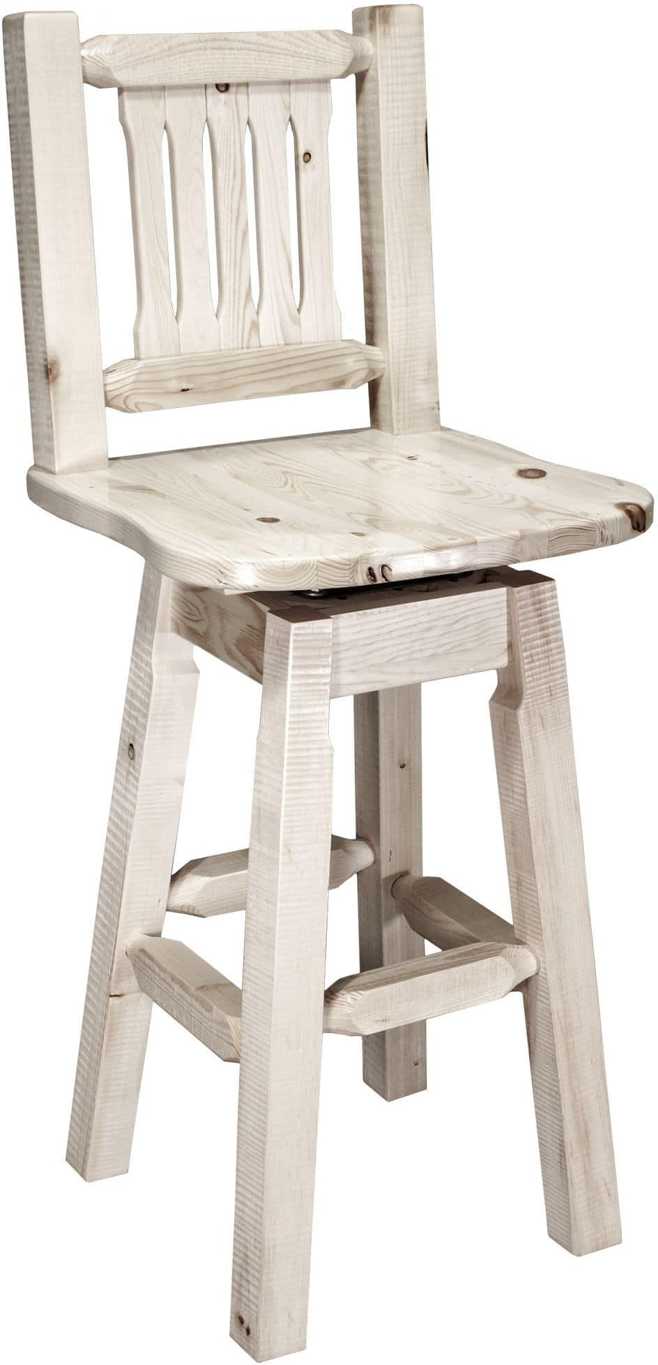 Montana Woodworks Homestead Kollektion Counter Height Barshocker mit Back & Swivel