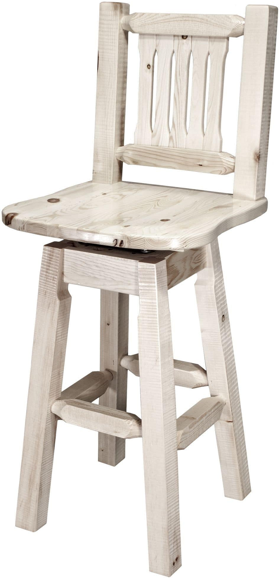 Montana Woodworks Homestead Kollektion Counter Height Barshocker mit Back & Swivel
