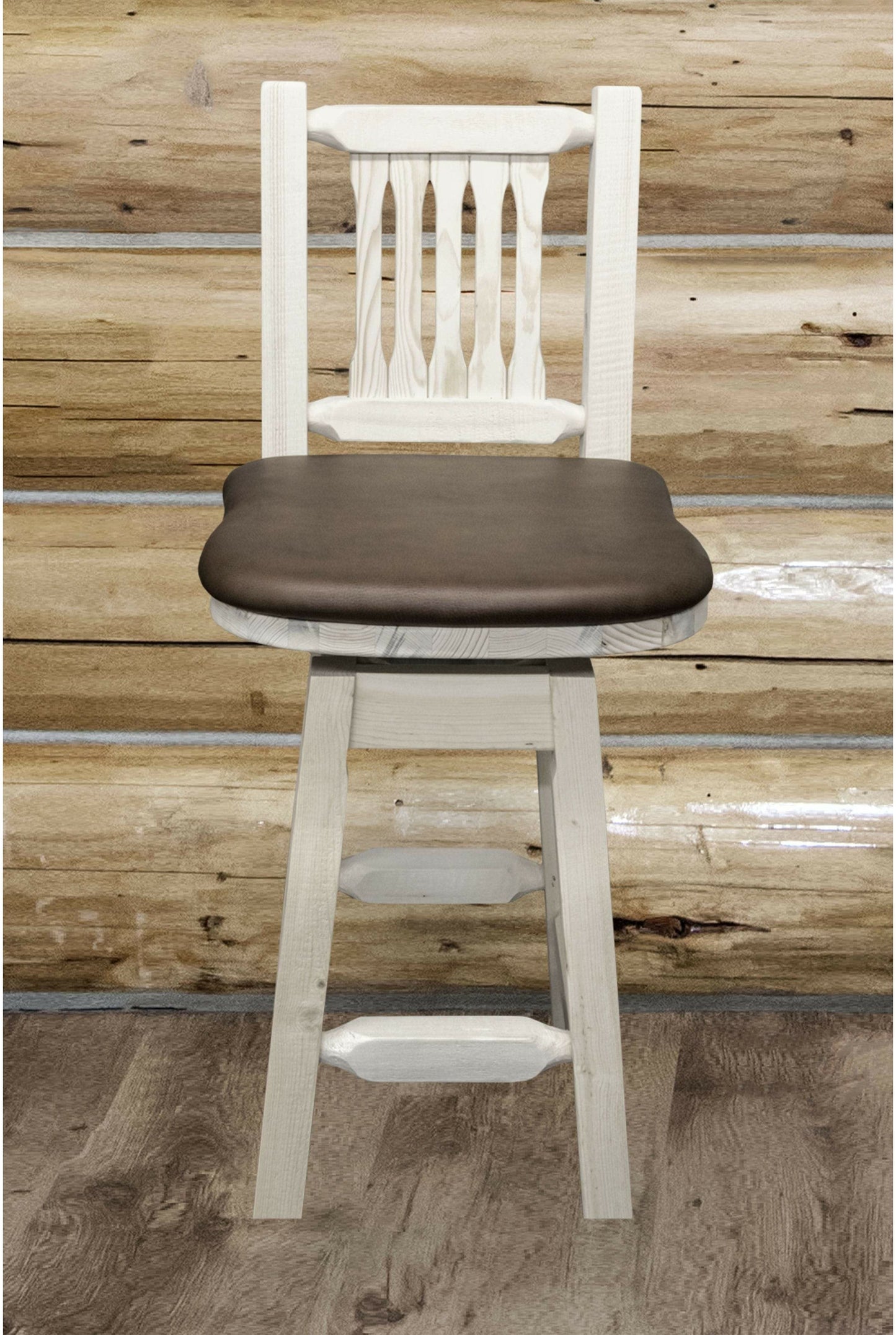 Montana Woodworks Homestead Kollektion Counter Height Barshocker mit Back & Swivel