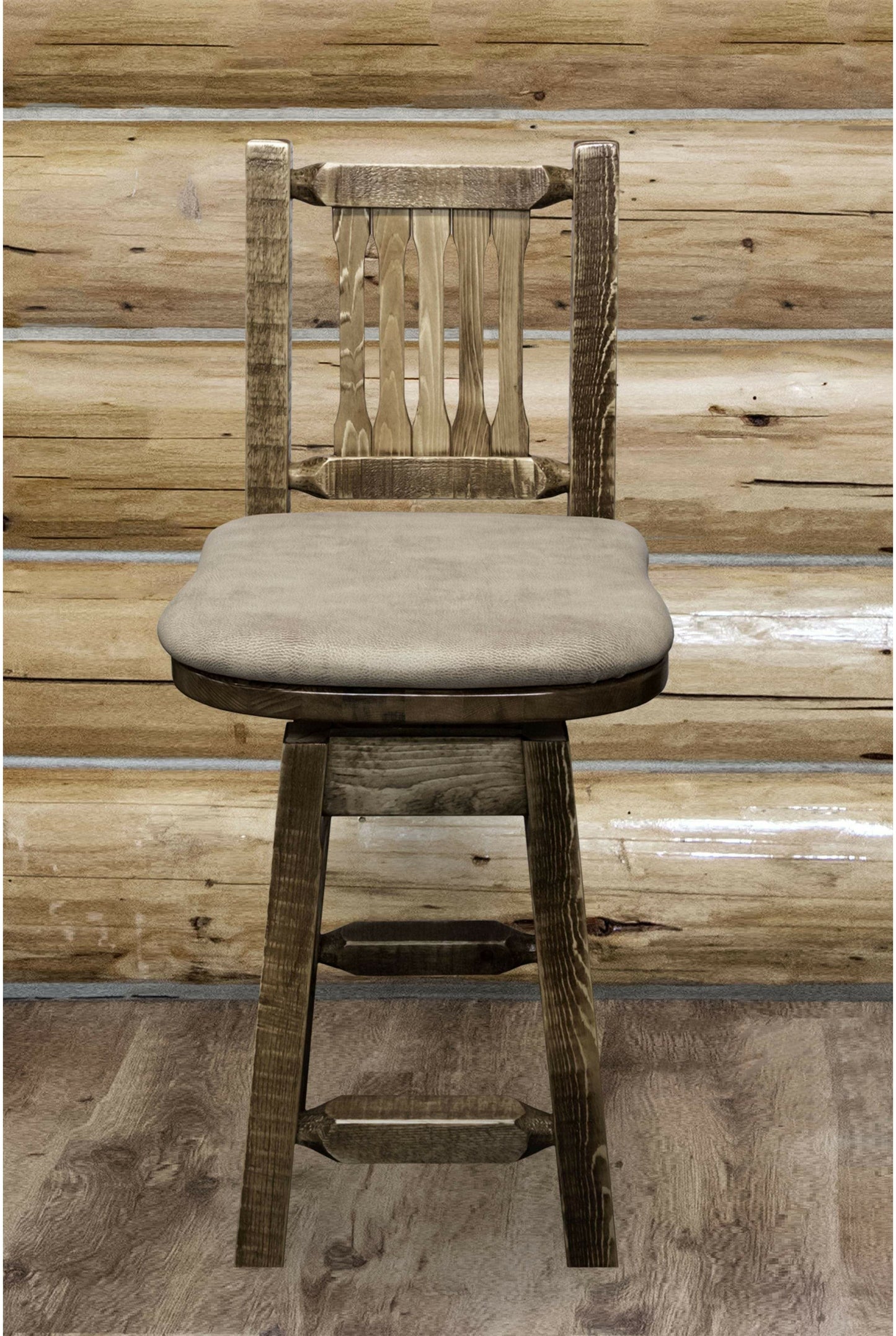 Montana Woodworks Homestead Kollektion Counter Height Barshocker mit Back & Swivel