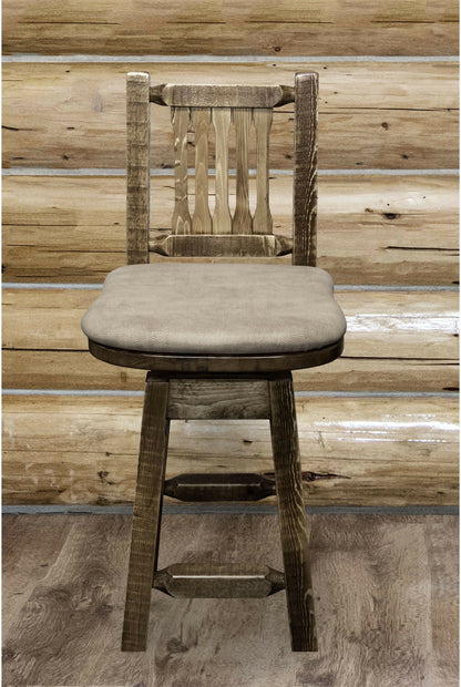 Montana Woodworks Homestead Kollektion Counter Height Barshocker mit Back & Swivel