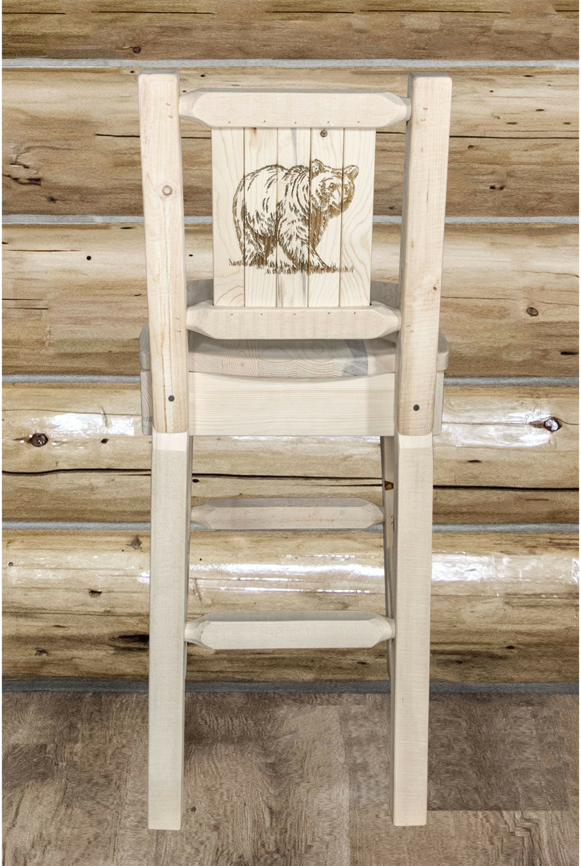 Montana Woodworks Homestead Kollektion Polsterbarsch mit Engraved Design