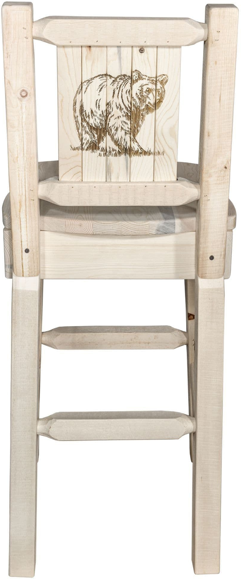 Montana Woodworks Homestead Kollektion Polsterbarsch mit Engraved Design