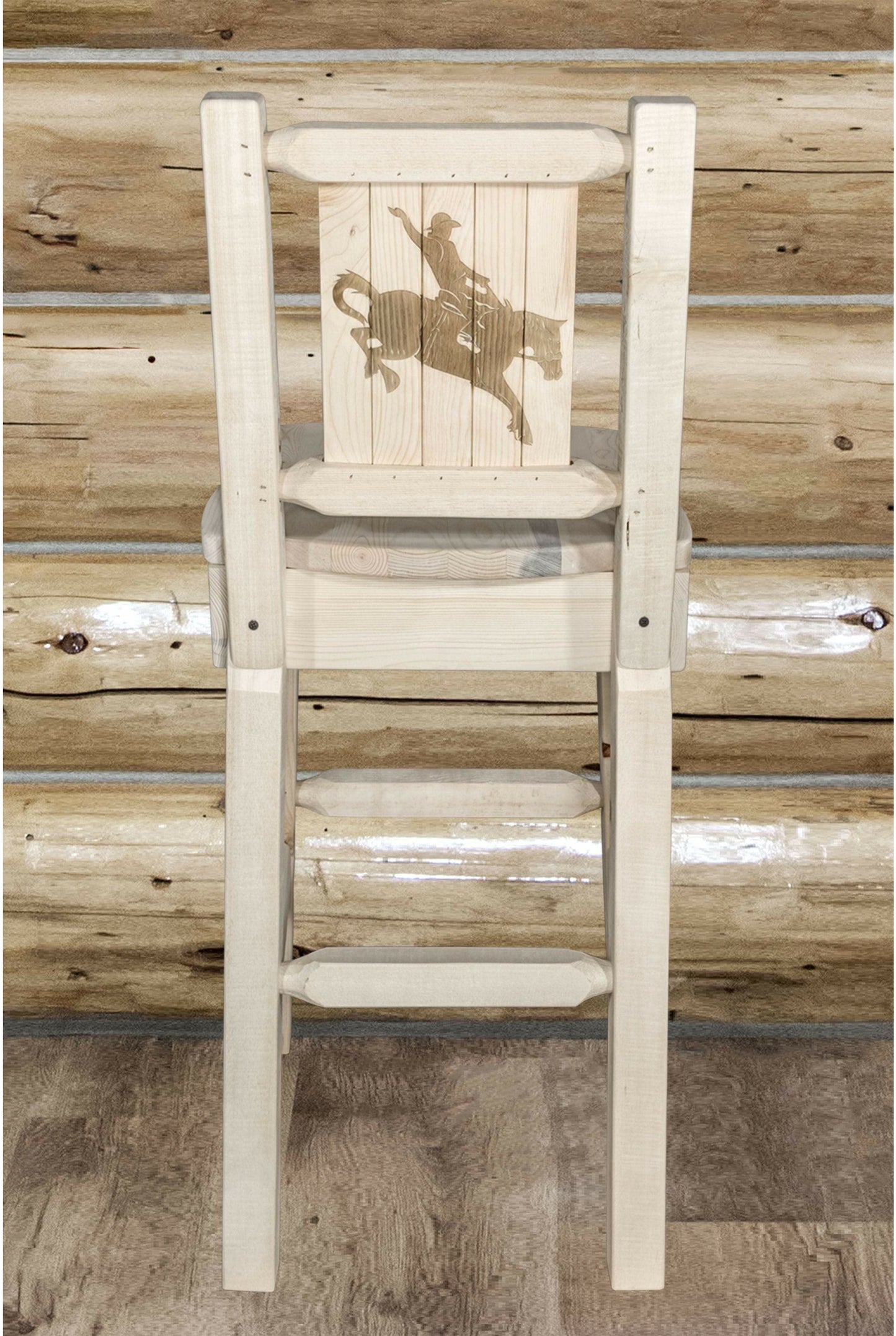 Montana Woodworks Homestead Kollektion Polsterbarsch mit Engraved Design