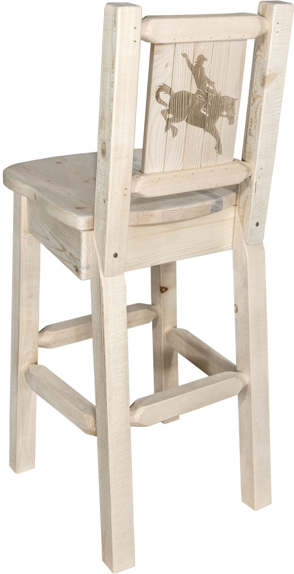 Montana Woodworks Homestead Kollektion Polsterbarsch mit Engraved Design