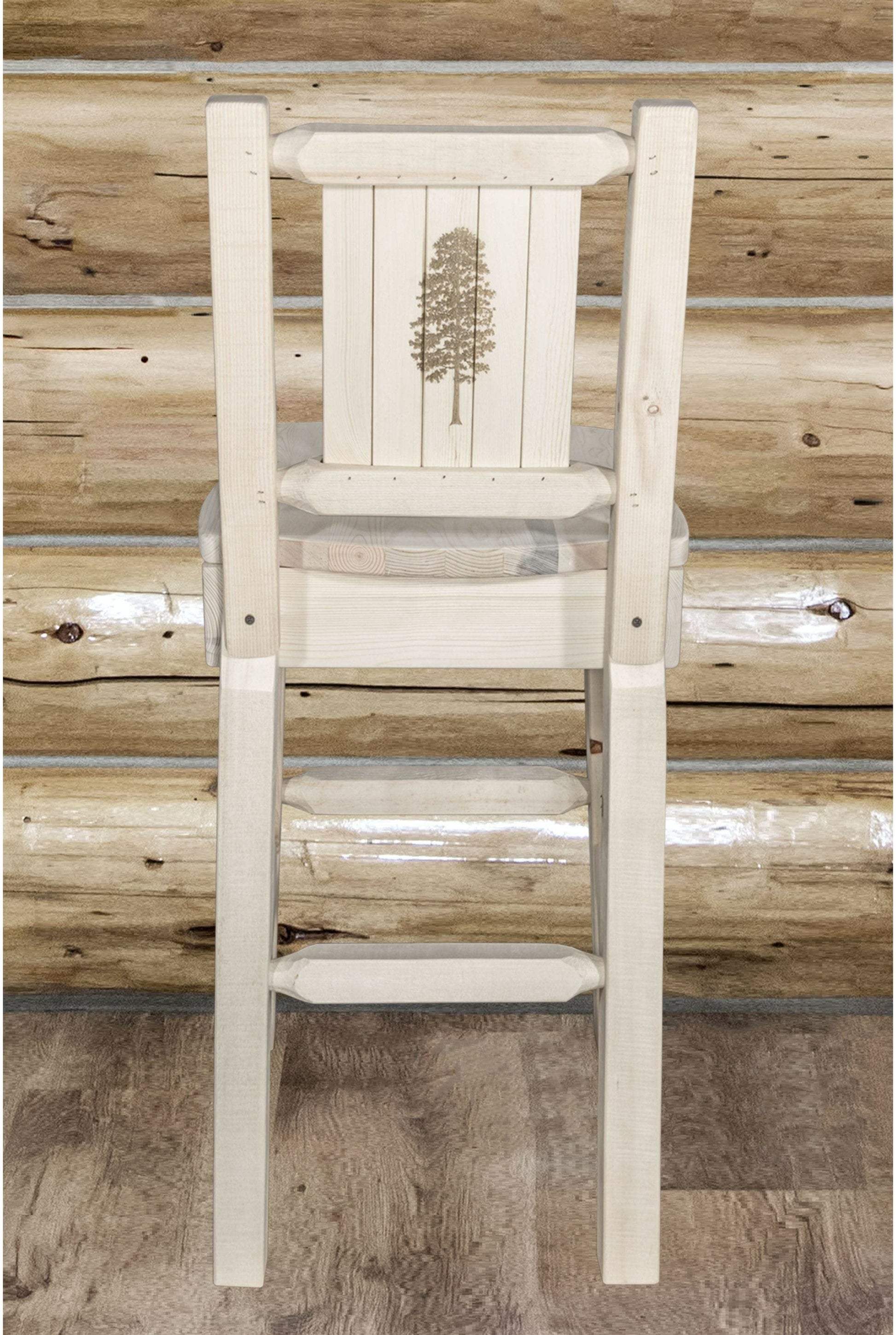 Montana Woodworks Homestead Kollektion Polsterbarsch mit Engraved Design