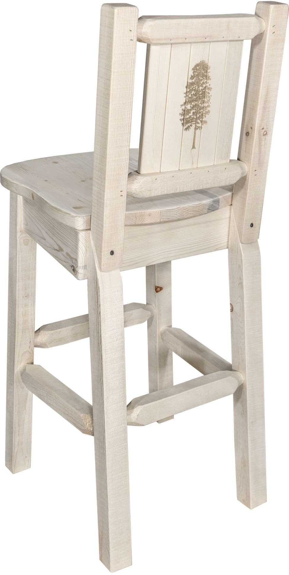Montana Woodworks Homestead Kollektion Polsterbarsch mit Engraved Design