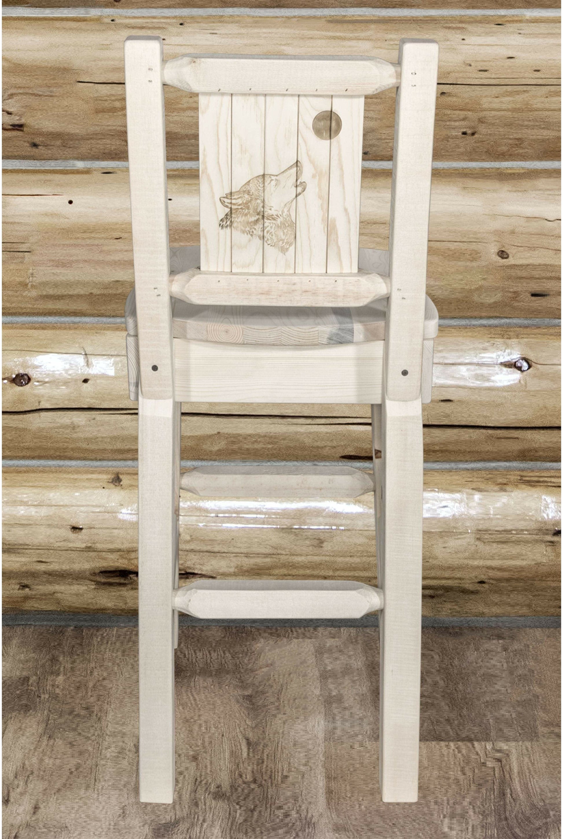 Montana Woodworks Homestead Kollektion Polsterbarsch mit Engraved Design