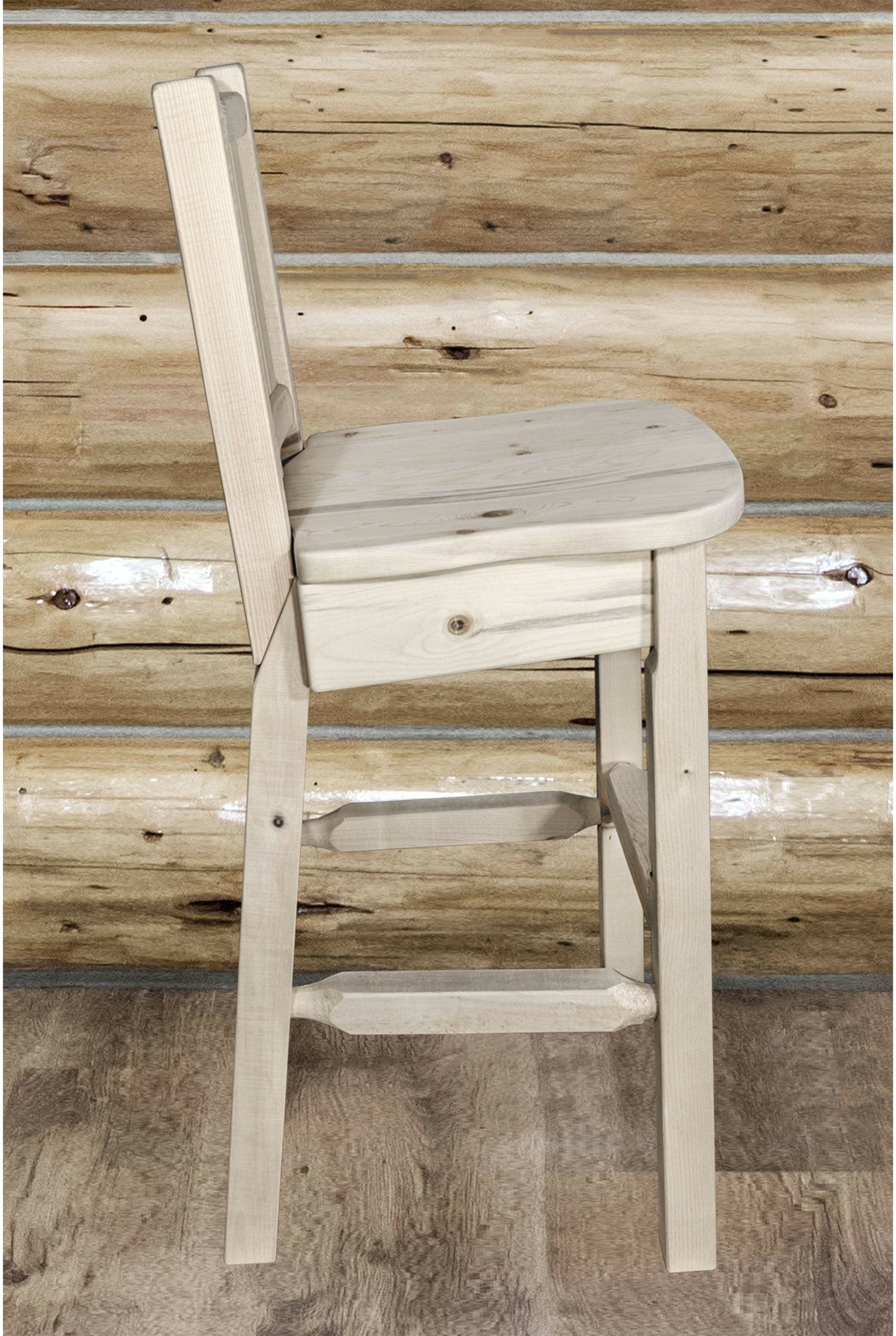 Montana Woodworks Homestead Kollektion Polsterbarsch mit Engraved Design