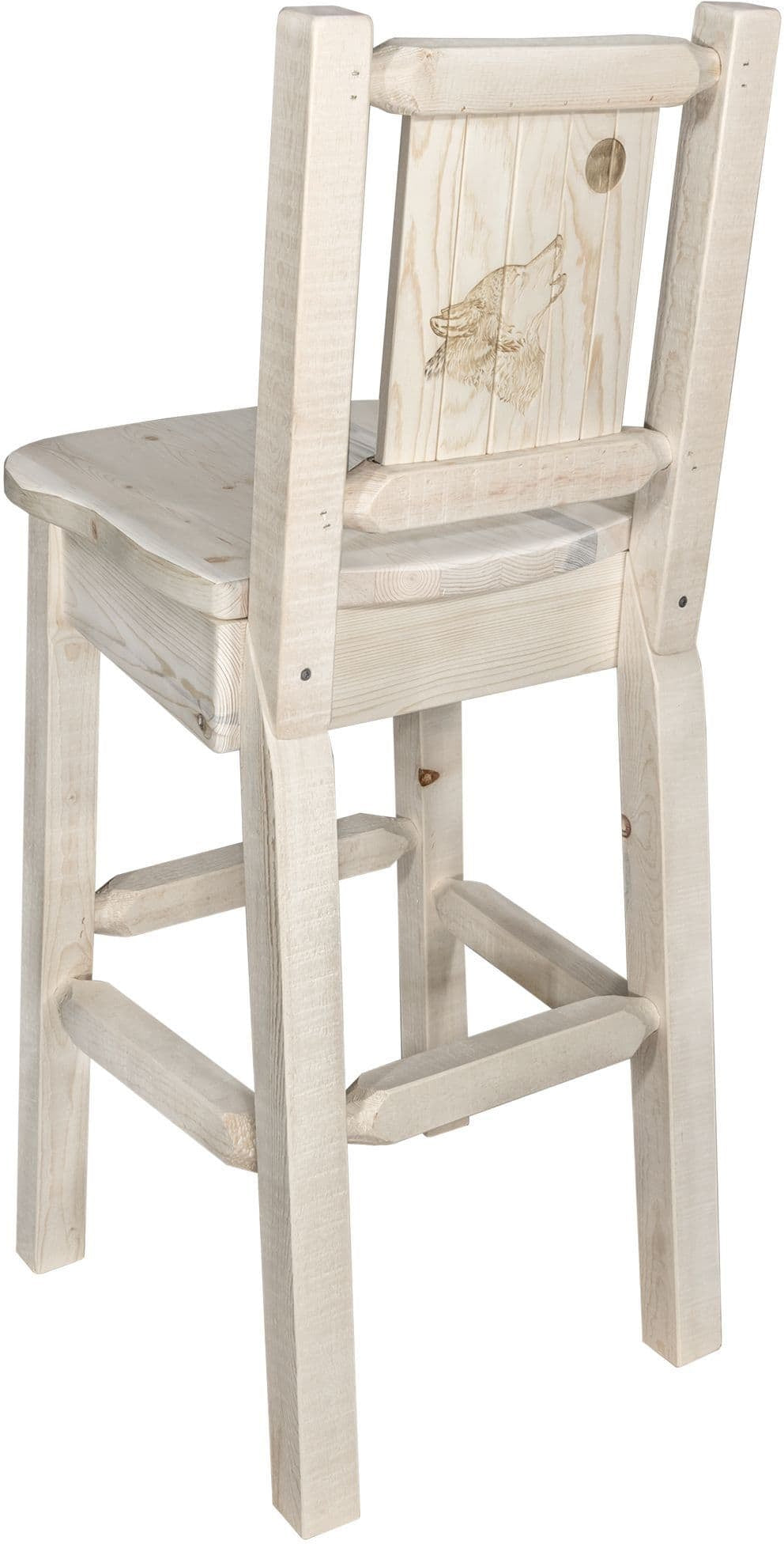Montana Woodworks Homestead Kollektion Polsterbarsch mit Engraved Design