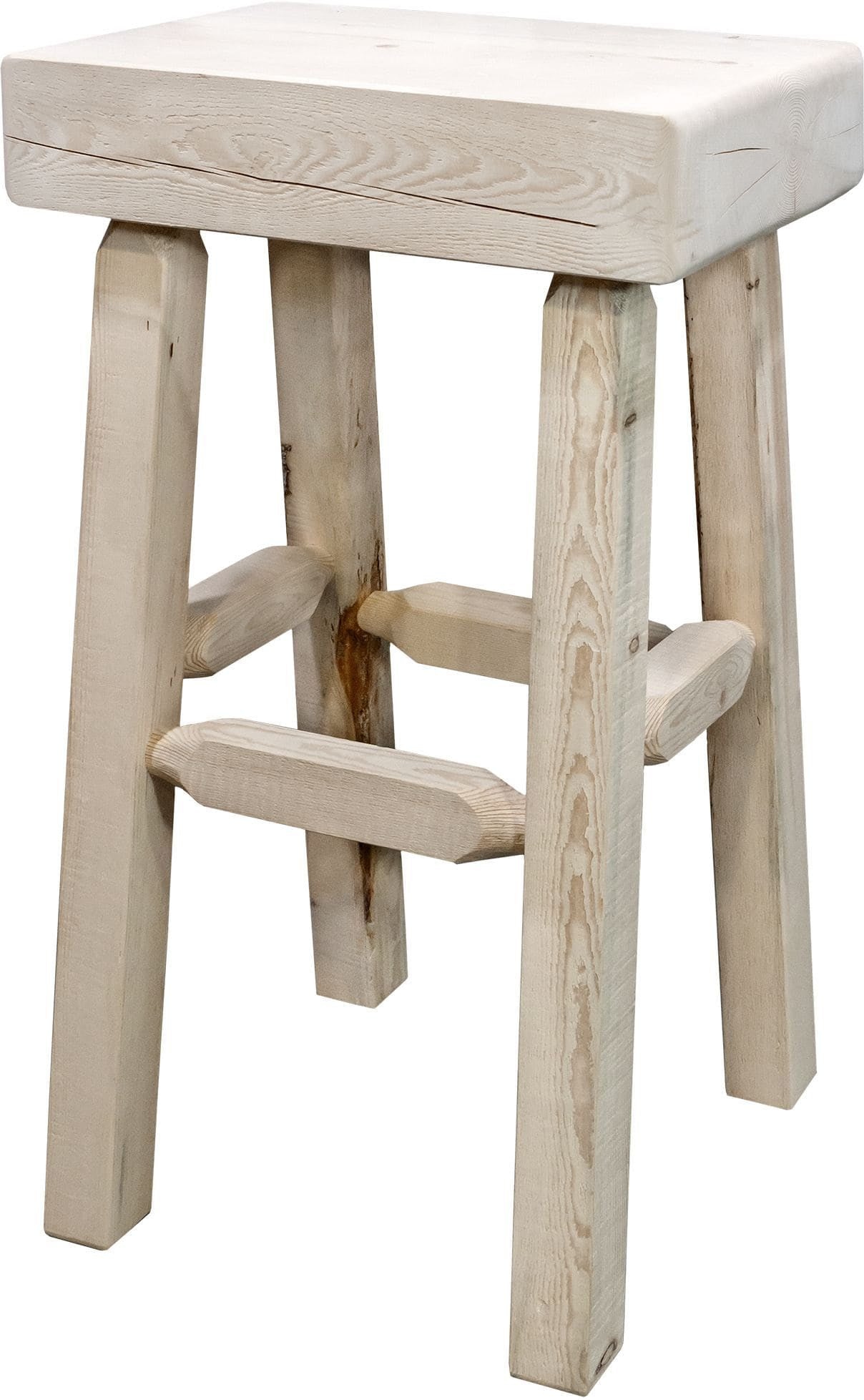 Montana Woodworks Homestead Kollektion Counter Height Halb Log Barstool