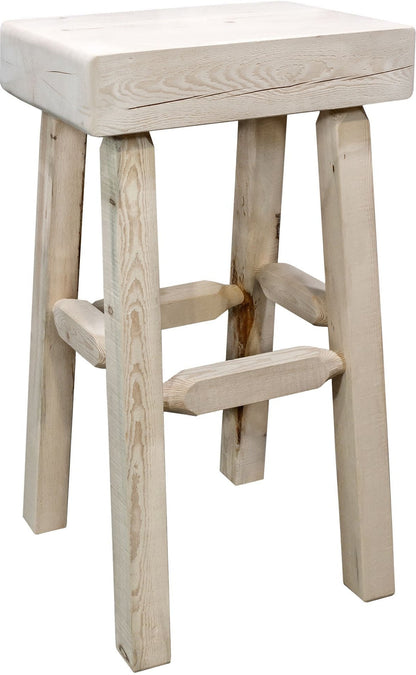 Montana Woodworks Homestead Kollektion Counter Height Halb Log Barstool