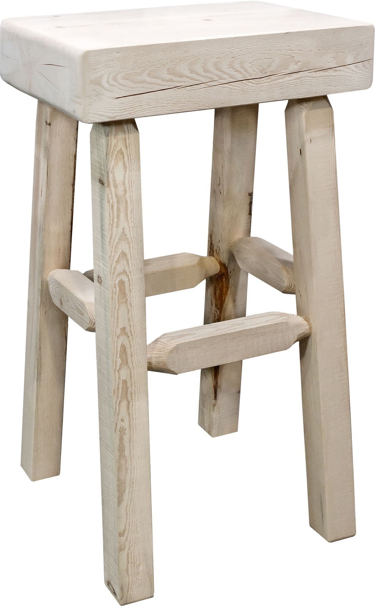 Montana Woodworks Homestead Kollektion Counter Height Halb Log Barstool