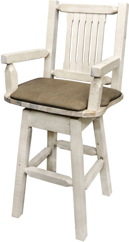 Montana Woodworks Homestead Kollektion Counter Height Swivel Captain's Barshocker
