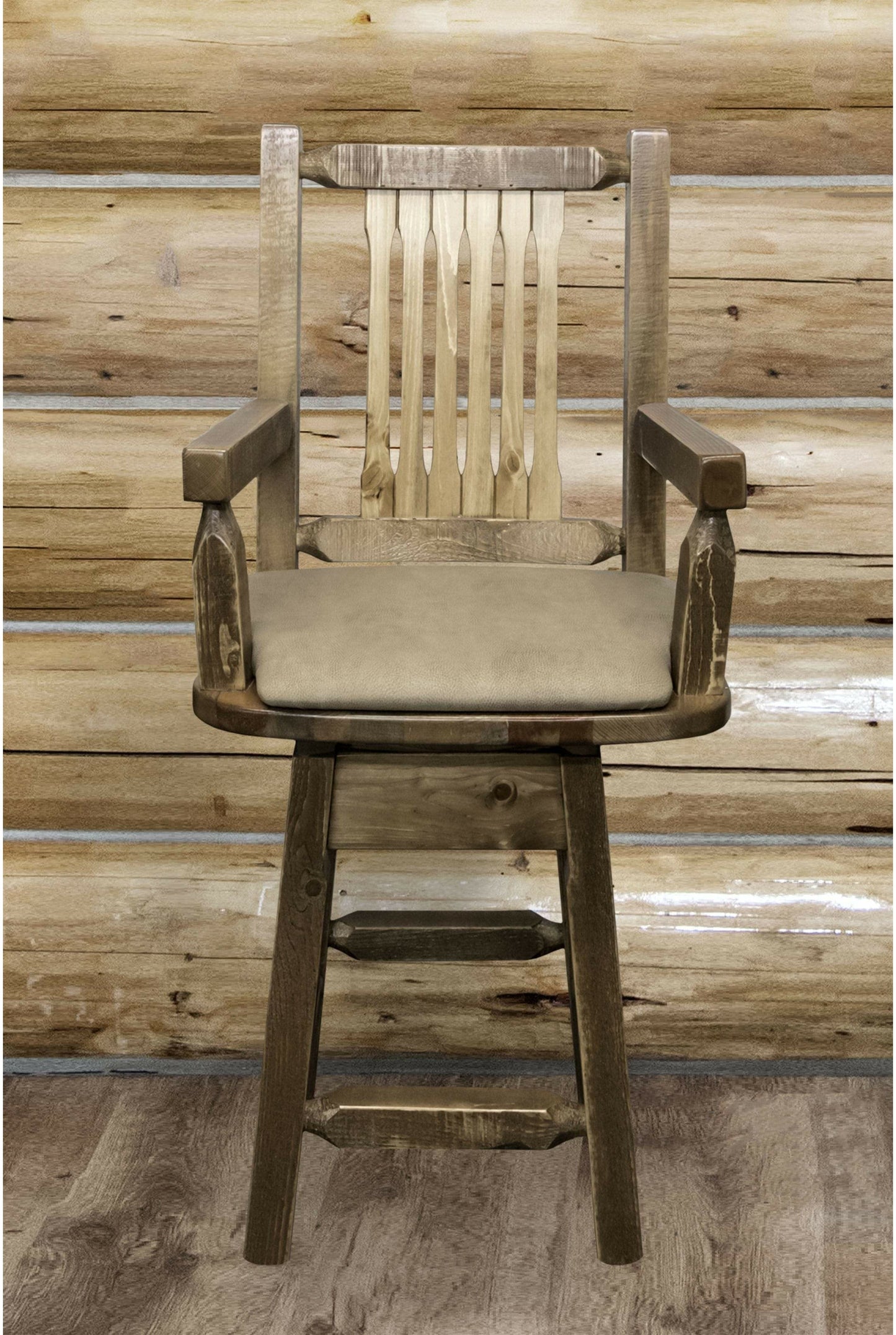 Montana Woodworks Homestead Kollektion Counter Height Swivel Captain's Barshocker