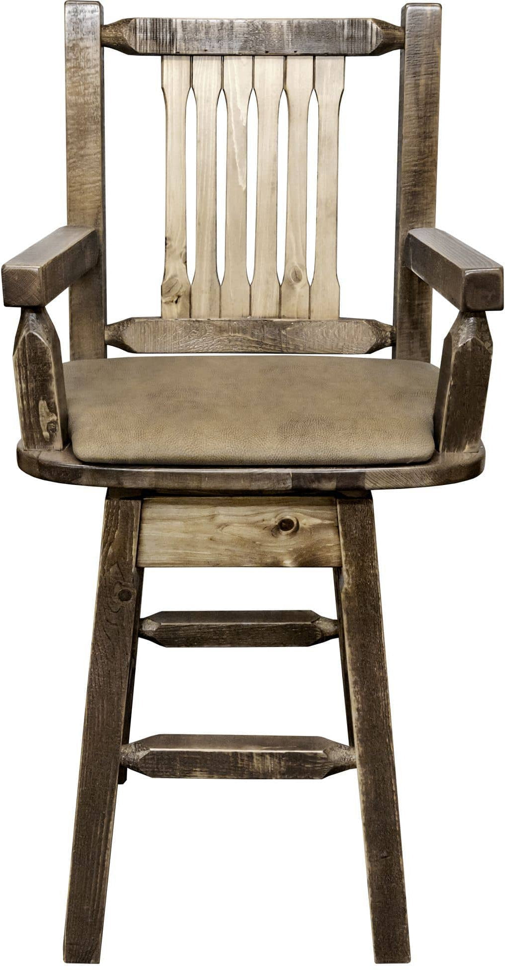 Montana Woodworks Homestead Kollektion Counter Height Swivel Captain's Barshocker