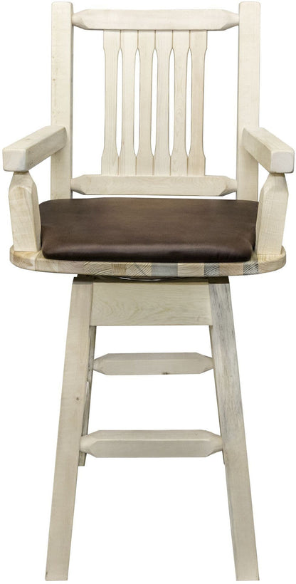 Montana Woodworks Homestead Kollektion Counter Height Swivel Captain's Barshocker