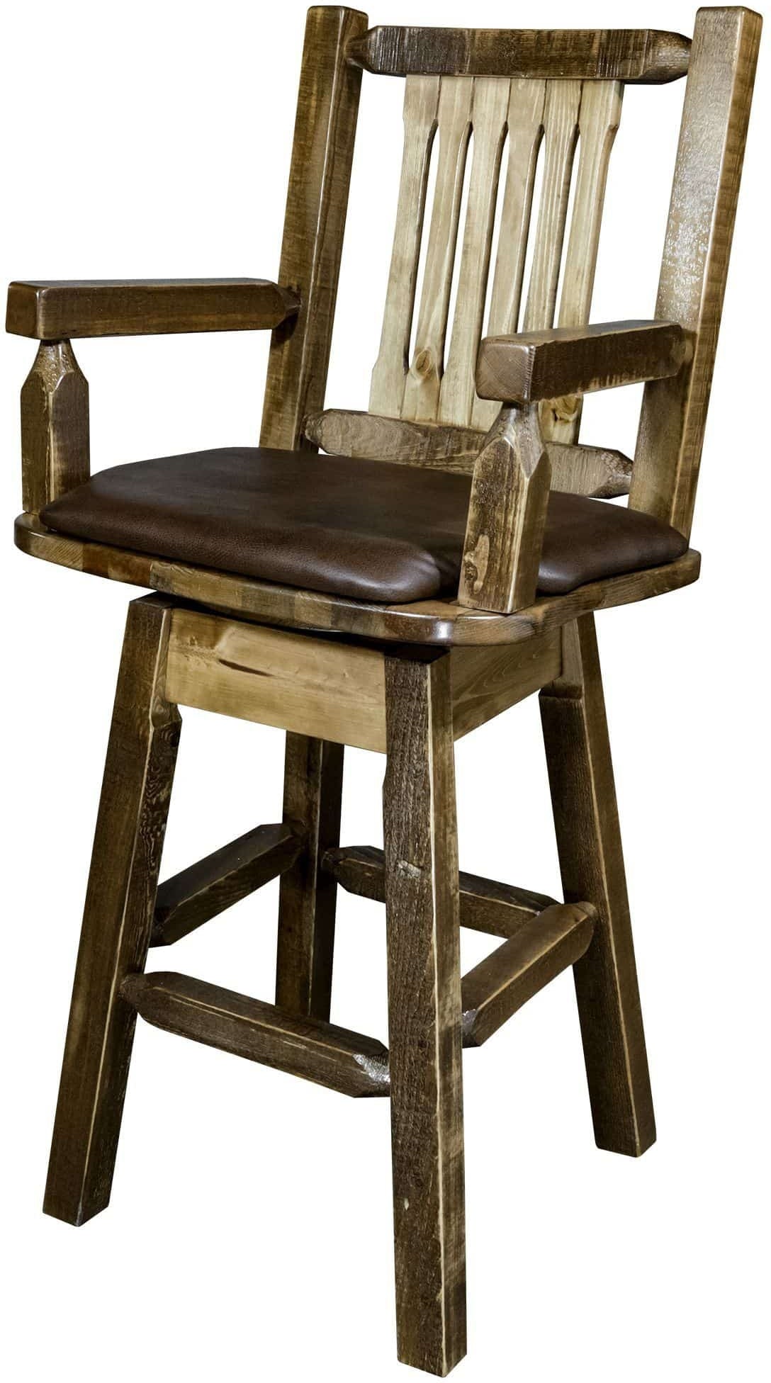 Montana Woodworks Homestead Kollektion Counter Height Swivel Captain's Barshocker