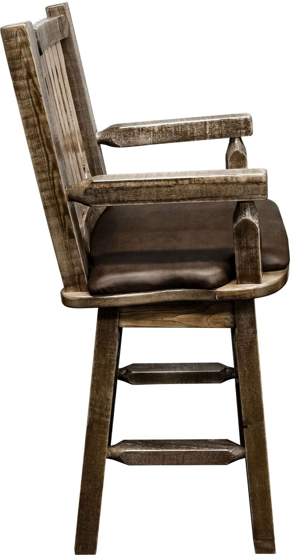 Montana Woodworks Homestead Kollektion Counter Height Swivel Captain's Barshocker