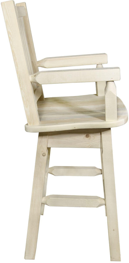 Montana Woodworks Homestead Kollektion Counter Height Swivel Captain's Barshocker