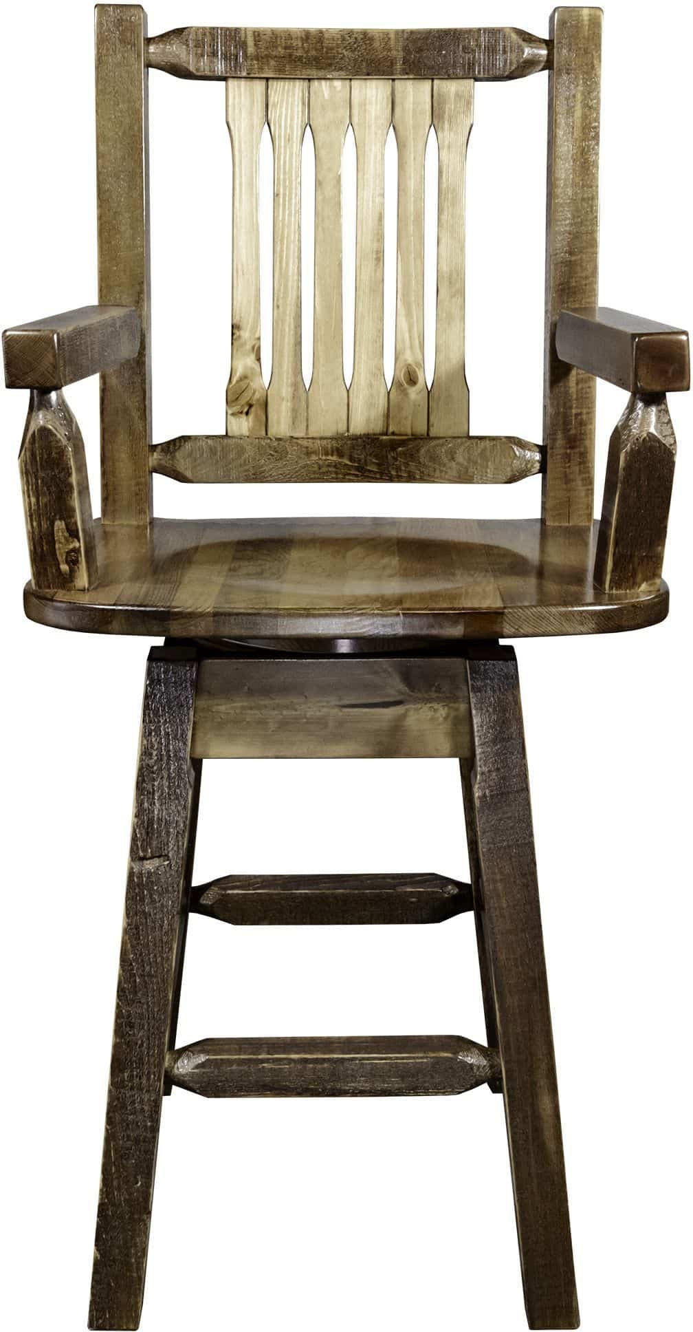 Montana Woodworks Homestead Kollektion Counter Height Swivel Captain's Barshocker